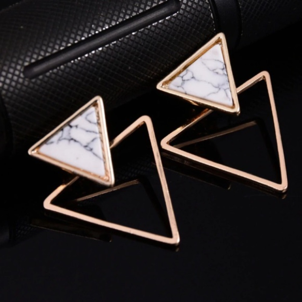 NEW!๐๐๐GEOMETRIC MODERN TRIANGLES!๐๐๐MARBLED - Picture 2 of 8